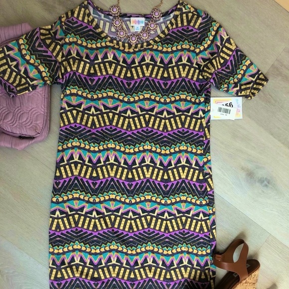 NWT LuLaRoe Julia Pullover Dress Size Medium - Picture 3 of 14